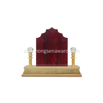 stock middle east country  wooden trophy